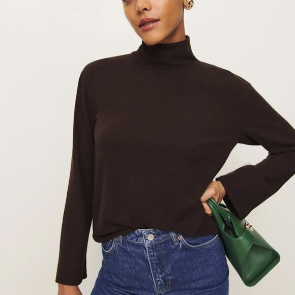Reformation Tops - Reformation Brown Turtleneck Top